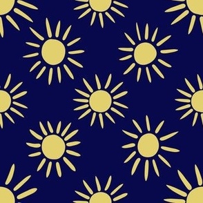blue gold suns pattern