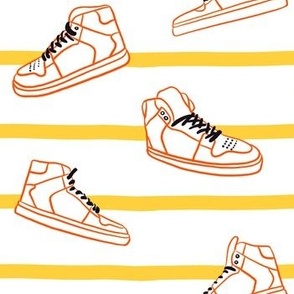 sneakers yellow orange