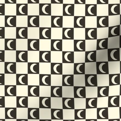 Moon Witchy Checkerboard Pattern