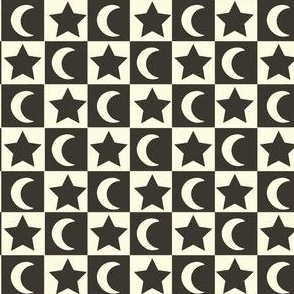 Witchy Moon and Stars Pattern 