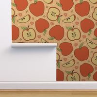 Apple Vintage Fruit Pattern