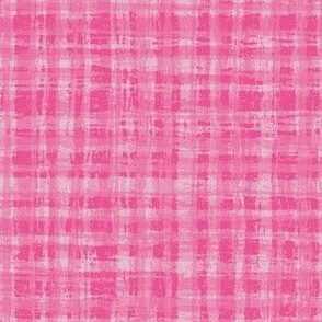 Pink and White Neutral Hemp Rope Texture Plaid Squares Mulberry Pink Magenta CC528F and Lola Light Pink Ivory Gray White DBD0D6 Subtle Modern Abstract Geometric