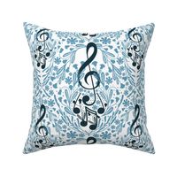Music notes blue