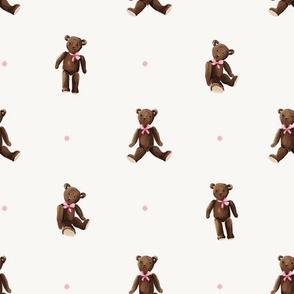 Teddy bears with pink bows BIGGER
