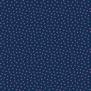 Ditsy Pink Flower On Navy small