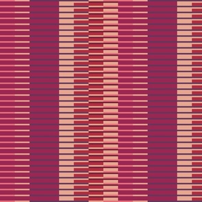 Staggered Stripes - Berry