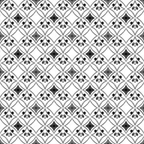 Sketchy Harlequin Panda Pattern (medium)