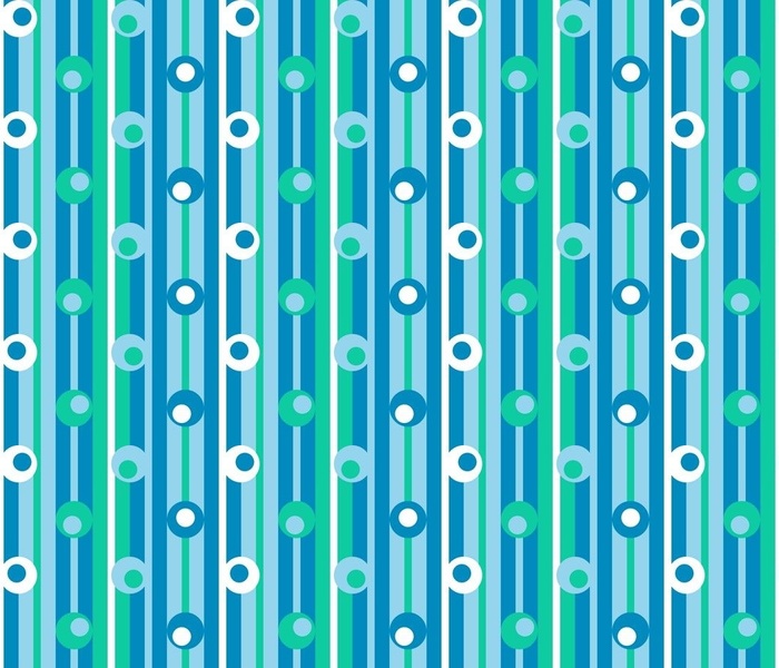 polka dots n stripes blue green