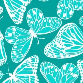 Flutterbys - - teal green