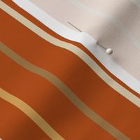 narrow stripes, rust, apricot, brown, cream