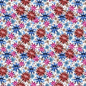 Red-White-Blue Flowers