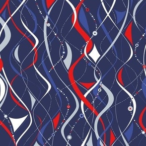 Patriotic Streamers (Navy)