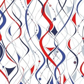 Patriotic Streamers (White)