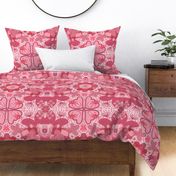 Hot pink flowers  large motif