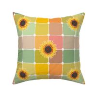 Sunflower Check | Multicolour Gingham | Medium Scale 10.5inch