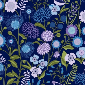 Lullaby Garden_Navy_Large