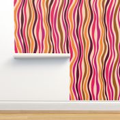 Psychedelic groovy vertical stripes - 70s wavy stripes