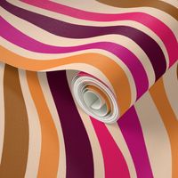 Psychedelic groovy vertical stripes - 70s wavy stripes