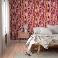 Psychedelic groovy vertical stripes - 70s wavy stripes