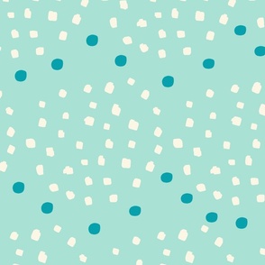 Happy-Dotty-Circles---vintage-bright-BLUE---LARGE