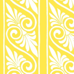 variation greek acanthus yellow and white - large scale