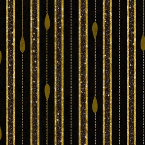 Deco Drip Pinstripe -- Dark Olive and Gold Art Deco Gangster Pinstripe with Faux Black Glitter Stripes -- 21.00in x 18.00in repeat -- 150dpi (Full Scale)