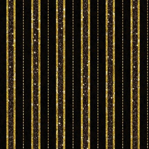 Art Deco Glitter Pinstripe -- Dark Olive and Gold Art Deco Gangster Pinstripe with Faux Black Glitter Stripes -- 21.00in x 18.00in repeat -- 150dpi (Full Scale)