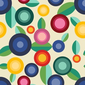 Floral spots abstract meadow - M