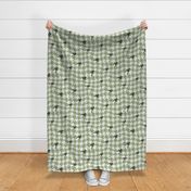 Wavy Houndstooth Green and White