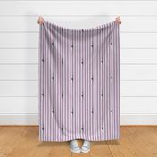 Classic Stripes with Sneaky Hidden Cats, Gray Cats, Purple Stripes, Stippling and Half-tone