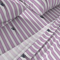 Classic Stripes with Sneaky Hidden Cats, Gray Cats, Purple Stripes, Stippling and Half-tone