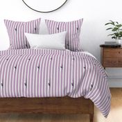 Classic Stripes with Sneaky Hidden Cats, Gray Cats, Purple Stripes, Stippling and Half-tone