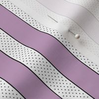 Classic Stripes with Sneaky Hidden Cats, Gray Cats, Purple Stripes, Stippling and Half-tone