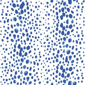 Cobalt Antelope | Animal Print Polka Dots in Bright Blue