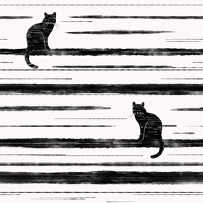 Cat stripes - black and white