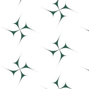 Edgy Windmills Emerald on White
