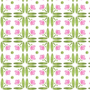 Pink flower tile 