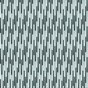 Drumstick Stripe - Black & White on Blue Small