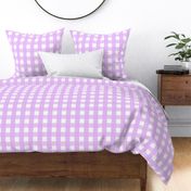 lilac gingham, purple checkerboard, light purple check, purple and white