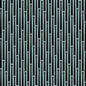 Drumstick Stripe - Black on Blue Medium