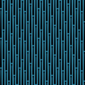 Drumstick Stripe - Black on Dark Blue Medium