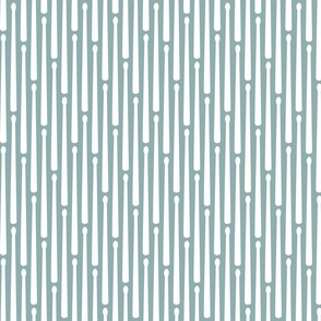 Drumstick Stripe - White on Blue Medium
