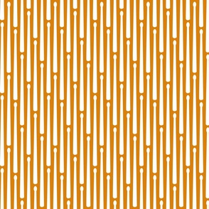 Drumstick Stripe - White on Orange Medium