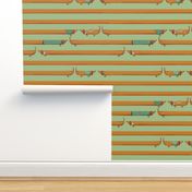 dachshund stripes - big scale -  green 