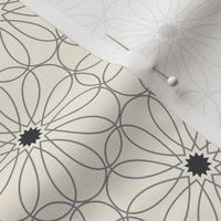Terrace (MidMod Slate on Eggshell) || geometric flowers