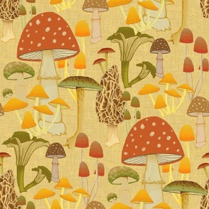 Vintage Mushrooms - Large Scale