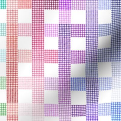 Reworked rainbow gingham check