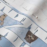 Woodland Animals Peek-a-Boo // Sky Blue 