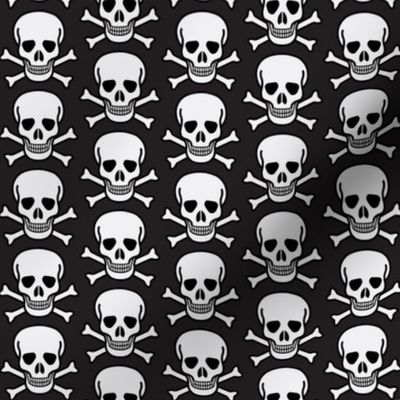 skulls on black