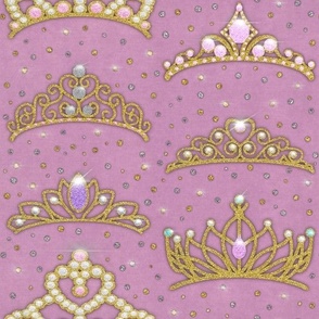 (L) Little Glam Princess // Tiaras on Pink Velvet
